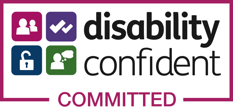The disability confident committed logo